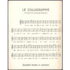 Le Calligraphe (d'après l'Air de Cadet Roussel)