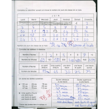 Cahier journalier