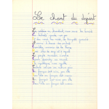Cahier de chants et récitations