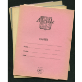 9 cahiers de l'école de La Madeleine-de-Nonancourt. Compte-rendu de voyage. Voyage scolaire du 15 juin 1965