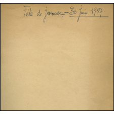 Fête de la Jeunesse - 30 juin 1957 - Planning de la musique