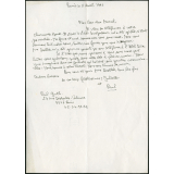 Lettre de Paul Guth à Marcel Desbled, son ancien élève