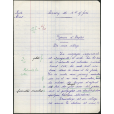BEPC 1958. Collège de Damville. Anglais