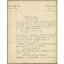 Devoir de mathématiques