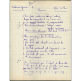 Certificat d'études 1957. Canton de Damville. Devoir de sciences / filles