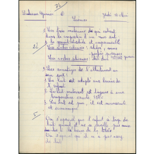 Certificat d'études 1957. Canton de Damville. Devoir de sciences / filles