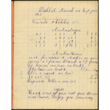 Cahier journalier - Année scolaire 1928-1929