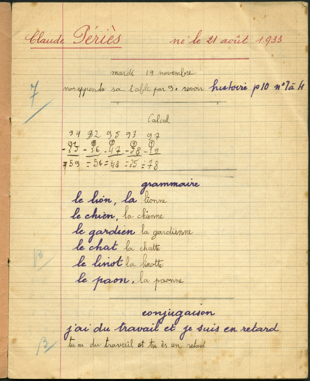 Cahier journalier