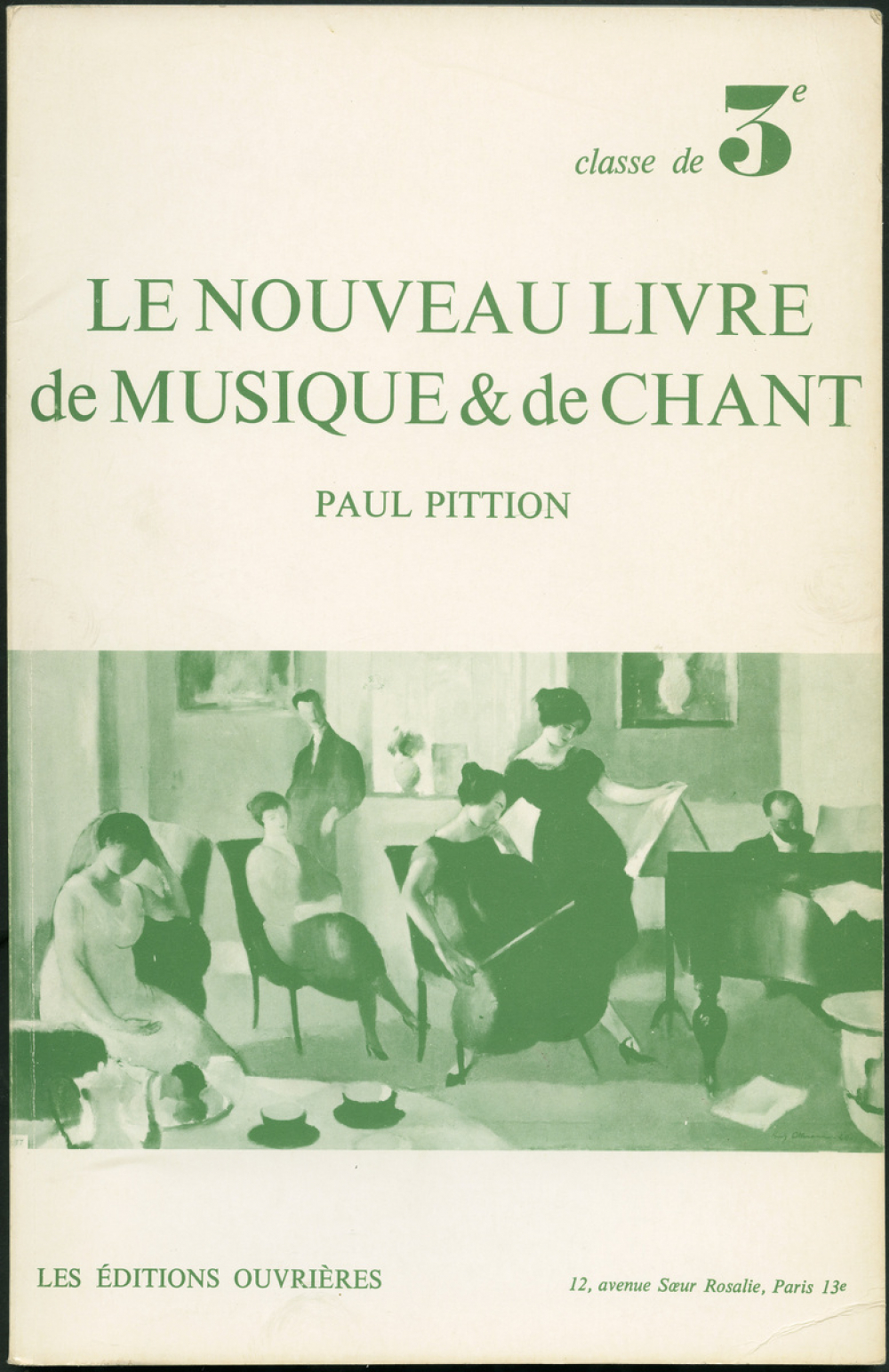 Le nouveau livre de musique et de chant : classe de troisième