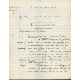 BEPC 1958. Collège de Damville. Anglais