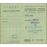 Carte de membre adulte de l'UFOLEP - USEP de l'école publique de La Madeleine-de-Nonancourt