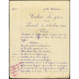 Cahier du jour