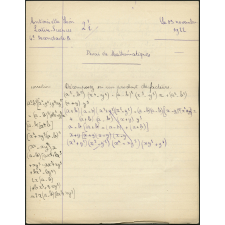 Devoir de mathématiques