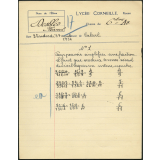 Devoir de calcul - Lycée Corneille, Rouen, classe de 6ième A2