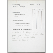 Collège de Damville. Stage de 3e. Évaluation de stage