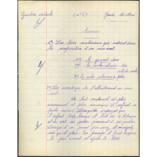 Certificat d'études 1957. Canton de Damville. Devoir de sciences / filles