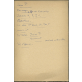 Distribution des Prix - 1976 - Liste de donateurs, brouillon de remerciements