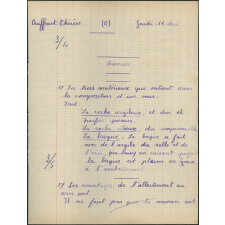 Certificat d'études 1957. Canton de Damville. Devoir de sciences / filles