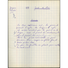 Certificat d'études 1957. Canton de Damville. Devoir de sciences / garçons