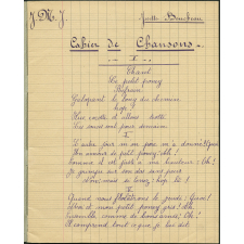 Cahier de chansons