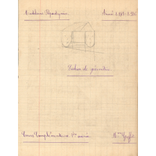 Cahier de devoirs de géométrie