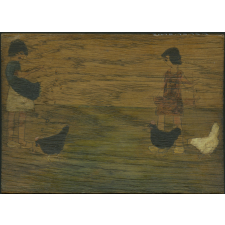Pyrogravure - Élément de calendrier - Avril octobre