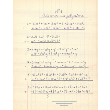 Cahier d'algèbre
