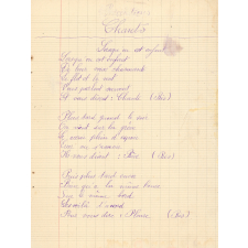 Cahier de récitations