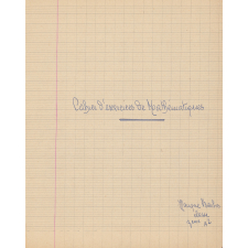 Cahier de mathématiques