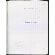 Cahier du jour