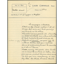 Devoir d'anglais - Lycée Corneille, Rouen, classe de 3ième A