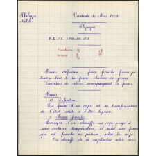 BEPC 1957. Collège de Damville. Devoir de physique