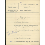 Devoir d'anglais - Lycée Corneille, Rouen, classe de 3ième A