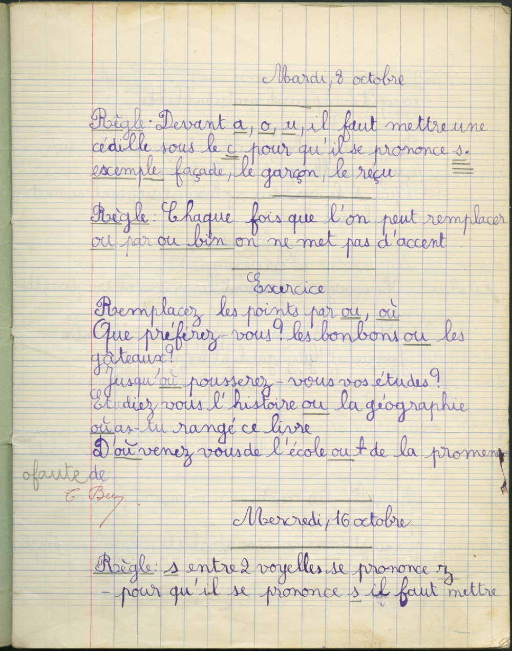 Cahier journalier