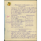 Cahier journalier
