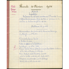 Cahier de roulement