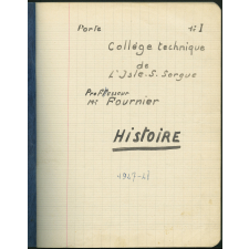 Cahier d'histoire