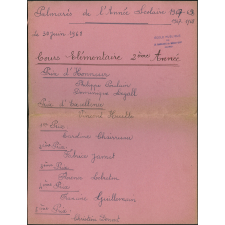 Palmarès de l'année scolaire 1967-1968 - Distribution des Prix - 30 juin 1968