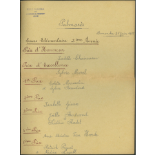 Palmarès de l'année scolaire 1965-1966 - Distribution des Prix - 26 juin 1966