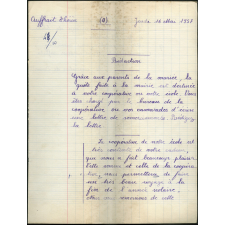 Certificat d'études 1957. Canton de Damville. Rédaction