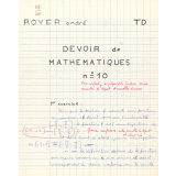Copies d'évaluation mathématiques, physique
