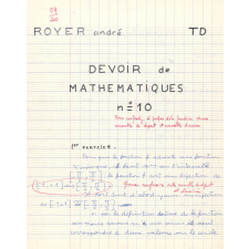 Copies d'évaluation mathématiques, physique