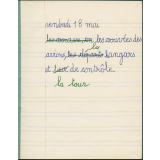 Cahier d'écriture