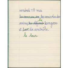 Cahier d'écriture