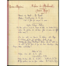 Cahier de roulement