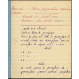 Cahier journalier