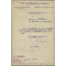 Lettre d'acceptation de l'affiliation à l'USEP de l'école de La Madeleine-de-Nonancourt