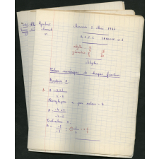 BEPC 1957. Collège de Damville. 3 devoirs de mathématiques