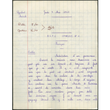 BEPC 1957. Collège de Damville. Devoir de français