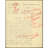 Dissertation - Lycée Corneille, Rouen, classe de 3ième A
